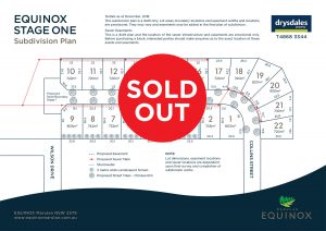 Equinox Stage 1 Development Sold Out